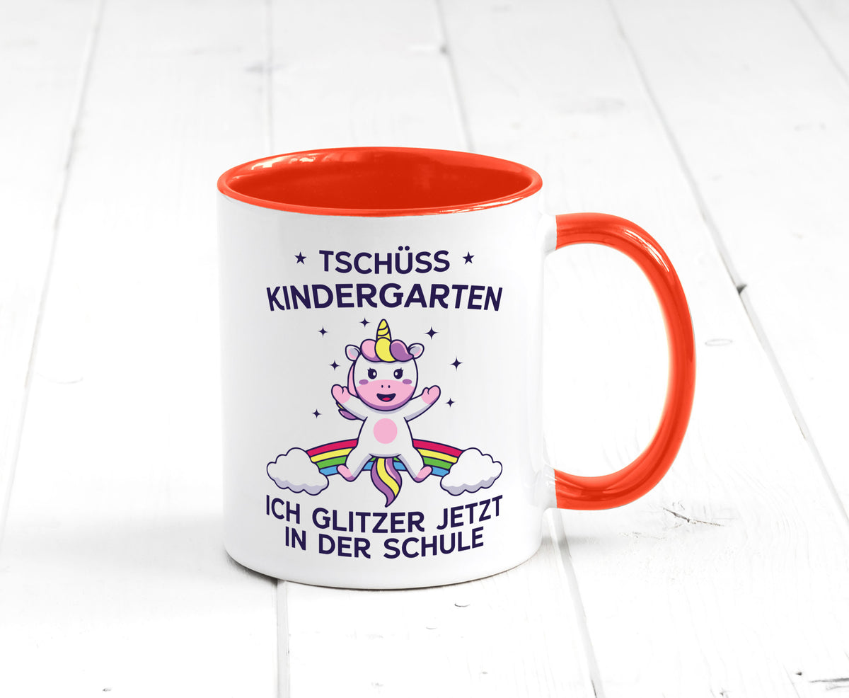 Kindergarten, jetzt Schule | Einhorn Geschenk Humor Geschenkidee lustiger Tasse