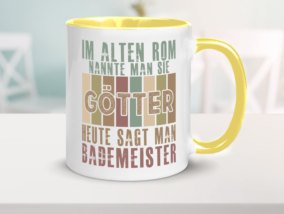 Heute sagt man: Bademeister | Rettungsschwimmer lustiger Spruch Geschenk Humor Tasse