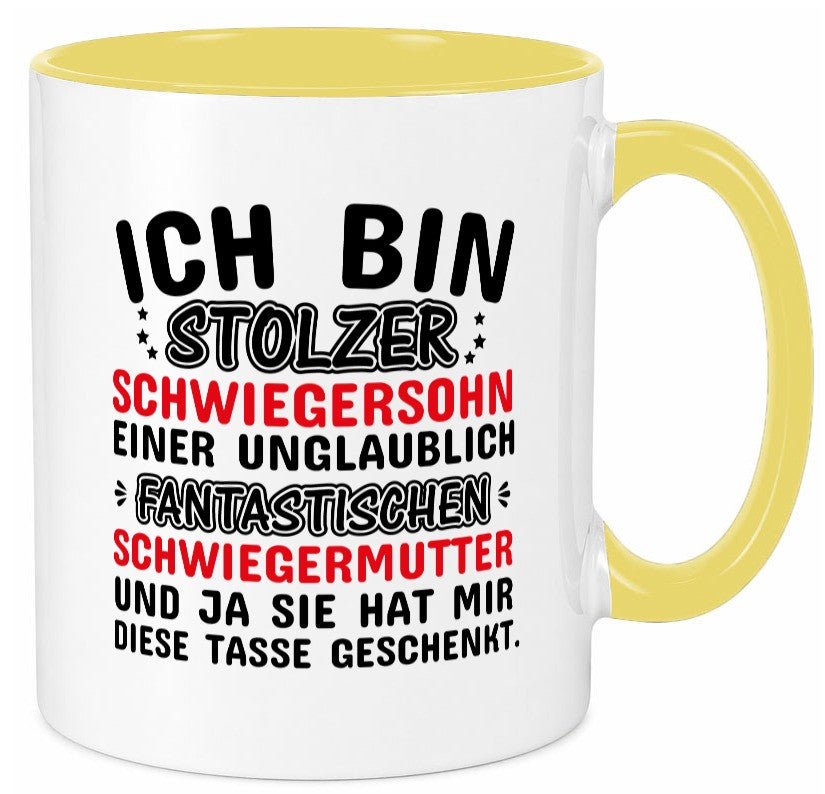Stolzer Schwiegersohn einer Schwiegermutter Geschenkidee Familie Humor Tasse