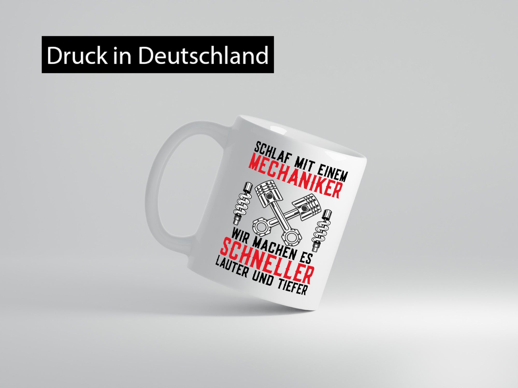 Schlafe mit Mechaniker | Laut und Tief Werkzeug Motor Humor Geschenkidee Tasse