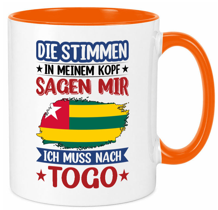 Togo | Urlaub Stimmen in meinem Kopf Traumland Humor Geschenkidee Tasse