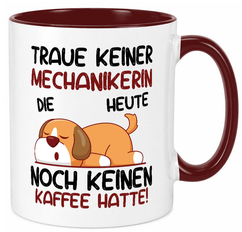 Traue keiner Mechanikerin | KFZ Humor Geschenkidee Tasse