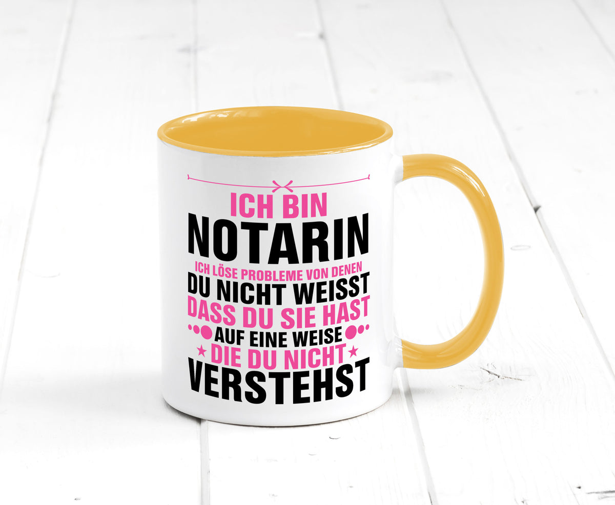 Löse Probleme: Notarin | Juristin v2 lustiger Spruch Geschenk Humor Tasse