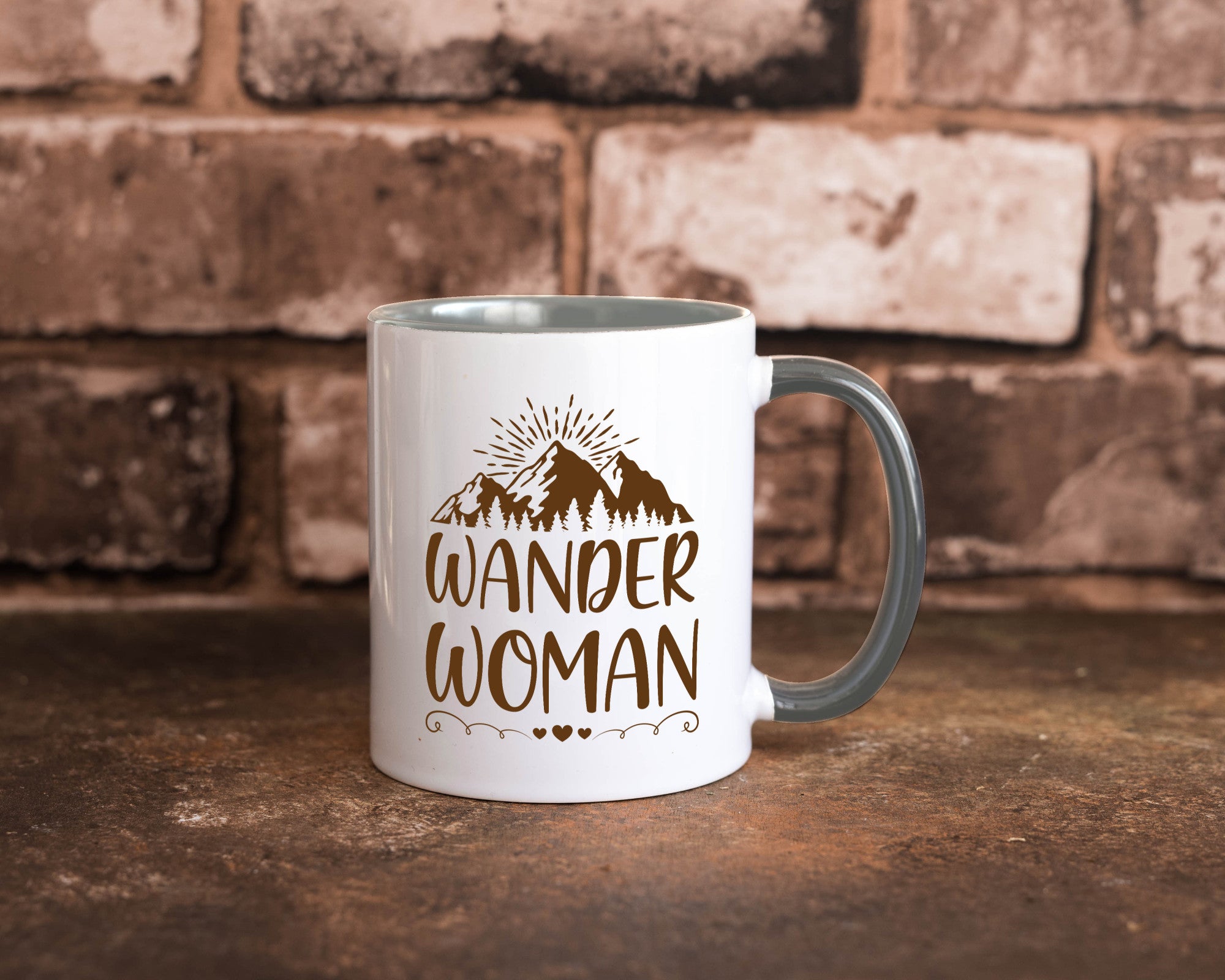 Wander Woman | Berge Herzen Geschenk Familie Geschenkidee lustiger Spruch Tasse