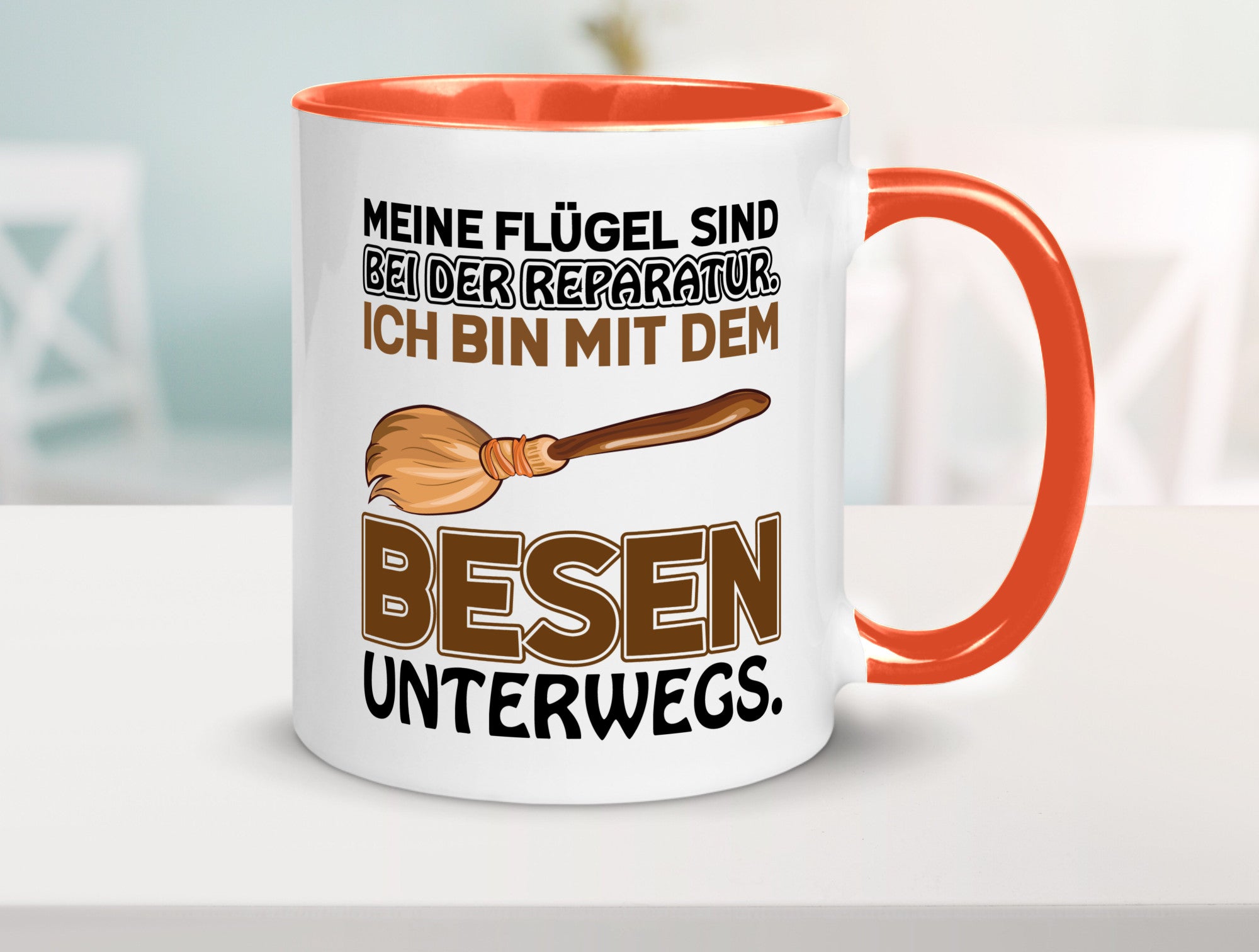 Flügel Reperatur lustig Humor Geschenkidee Geschenk Tasse