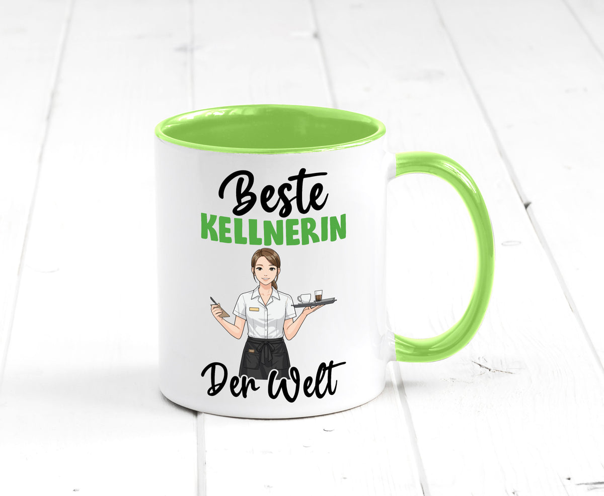 Beste Kellnerin | Beruf kellnern Bedienung v2 Humor Arbeit Kollegen Büro Tasse