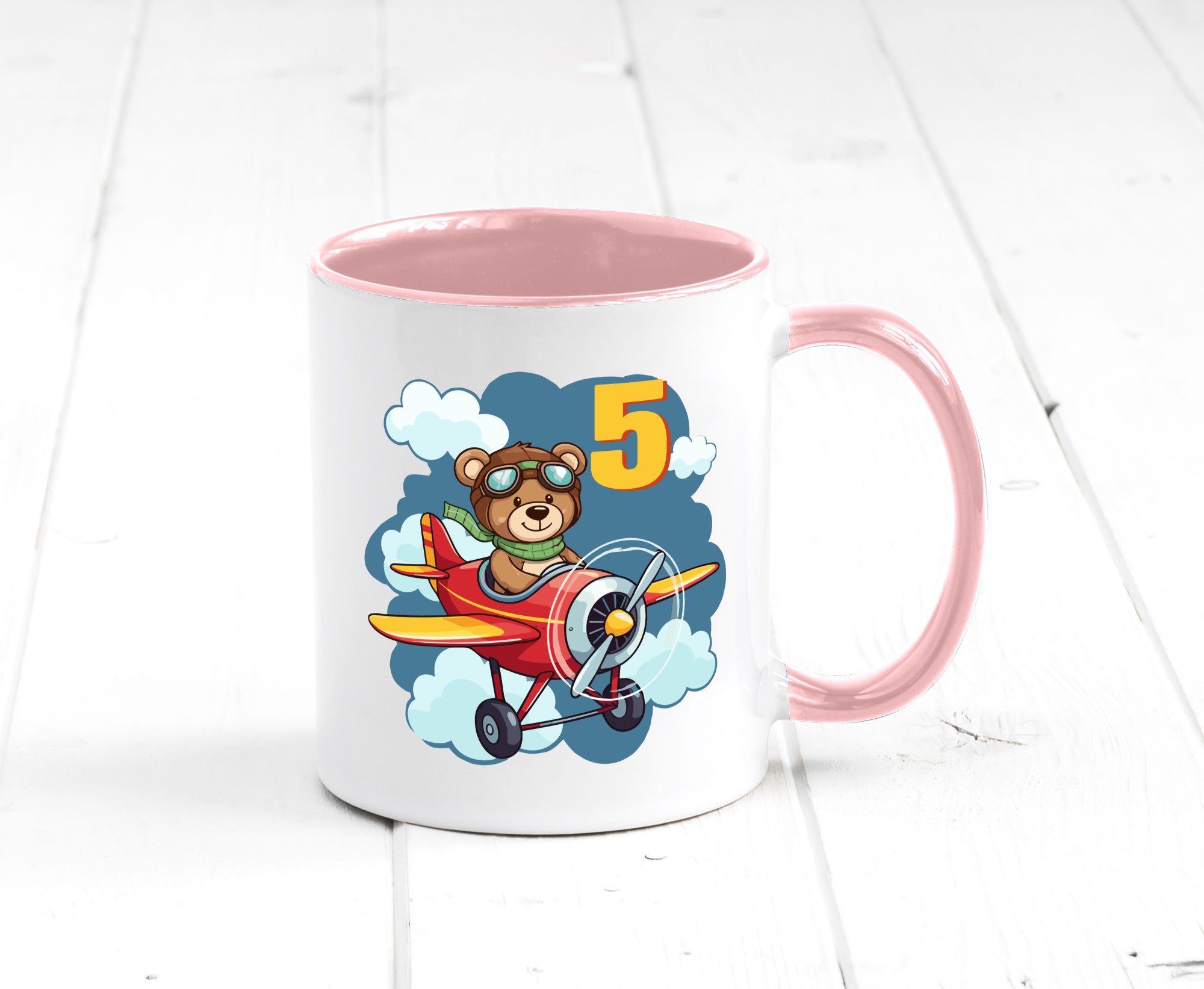 5. Geburtstag | 5 Jahre Kinder Pilot Flugzeug Geschenkidee Humor Tasse