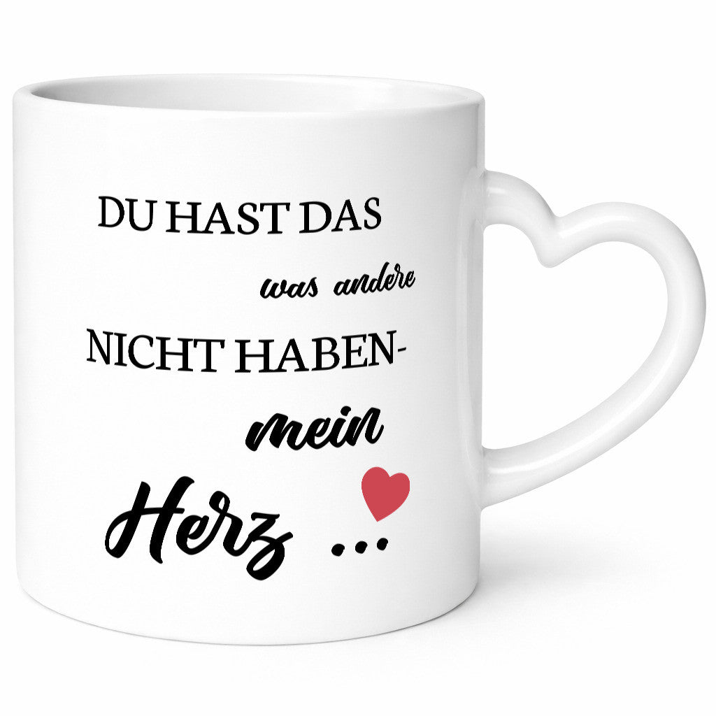 Du hast mich | mein Herz Paar Geschenk Humor Geschenkidee lustiger Spruch Tasse