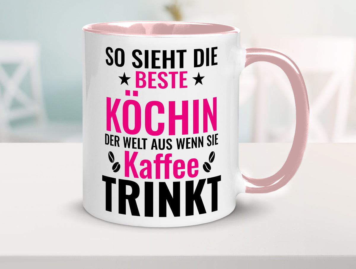 Kaffee trinkt: Köchin | Chefköchin Chefkoch Humor Arbeit Kollegen Büro Tasse