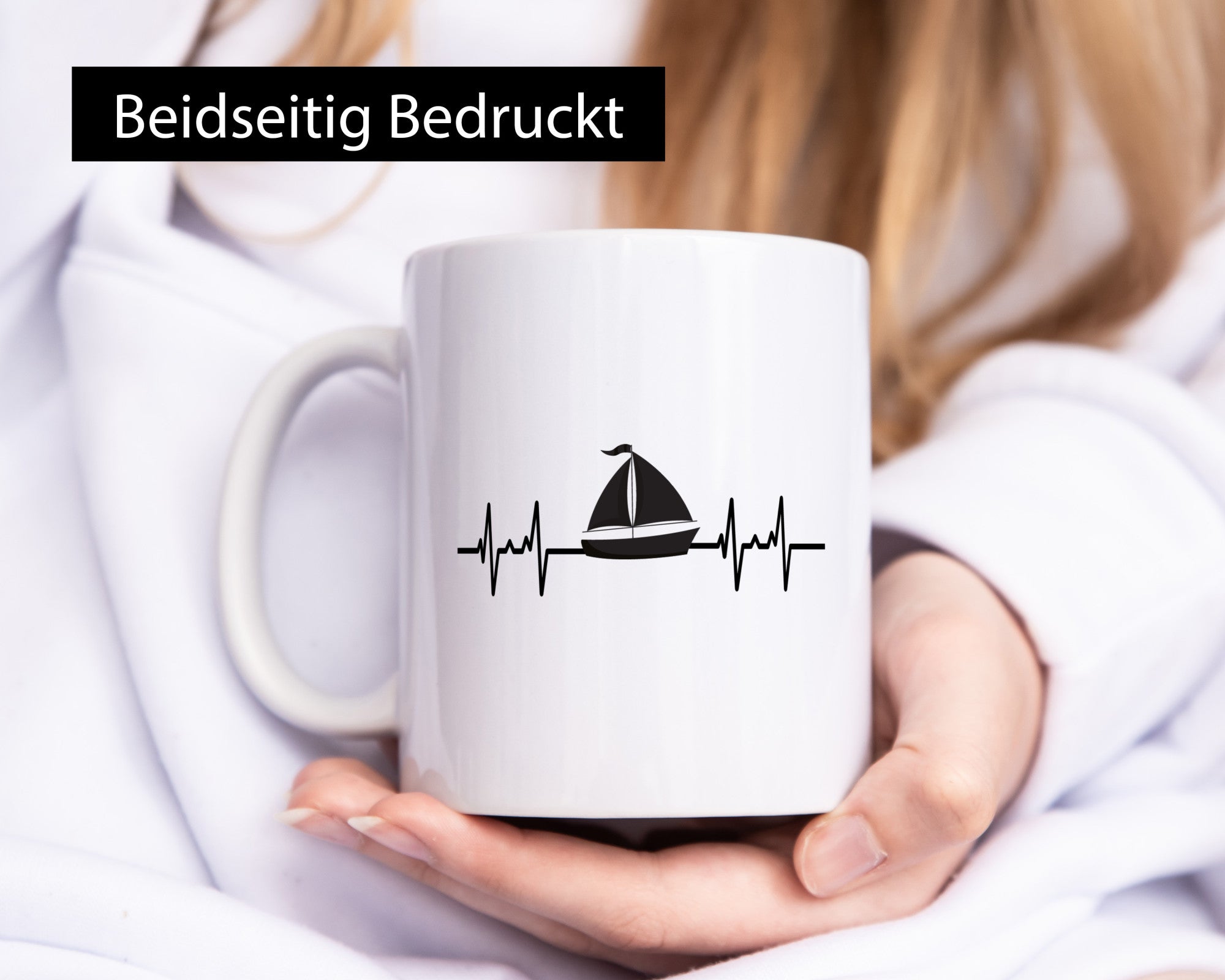 Segelboot Herzschlag | Motiv Segler segeln Boot lustiger Spruch Geschenk Humor
