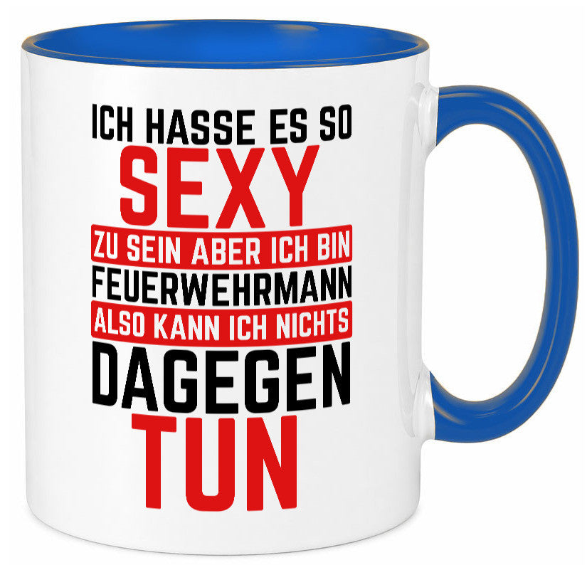 Sexy Feuerwehrmann | Helden Flammen Brandeinsatz lustig Humor Geschenkidee Tasse