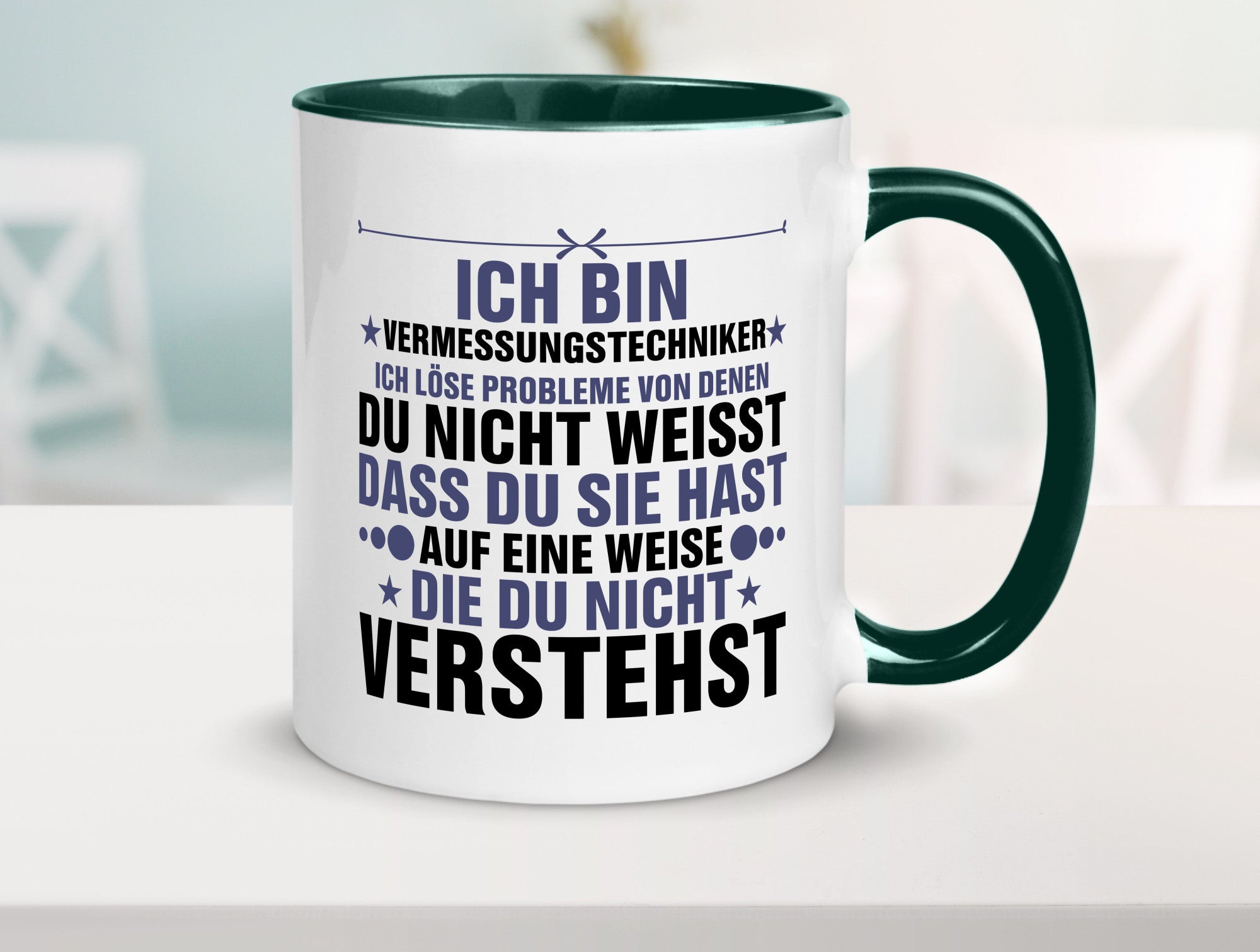 Löse Probleme: Vermessungstechniker | Techniker Humor Geschenkidee Tasse