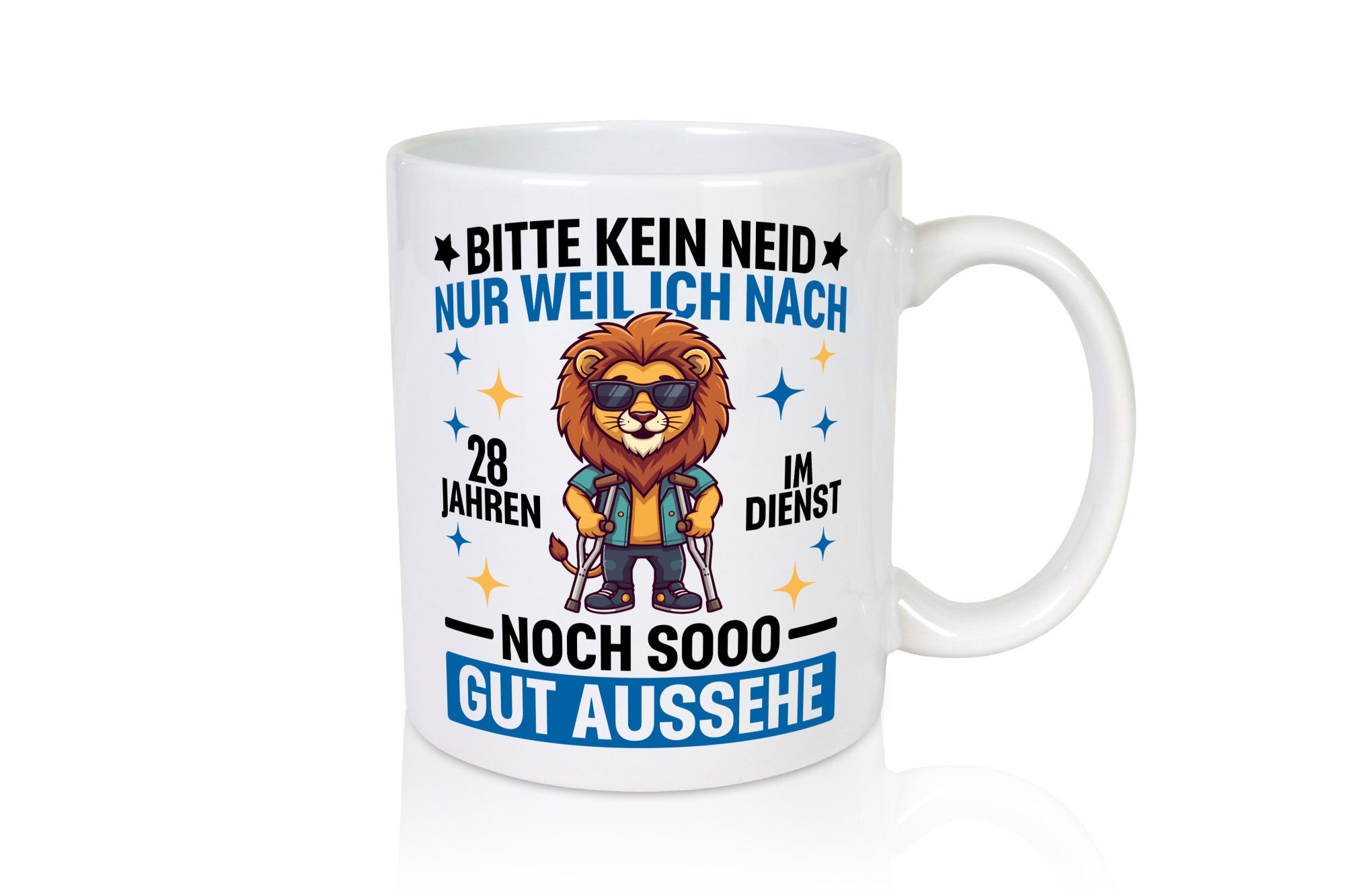 28 Jahre im Dienst | Arbeitsjubiläum Arbeit lustiger Spruch Geschenk Kollegen