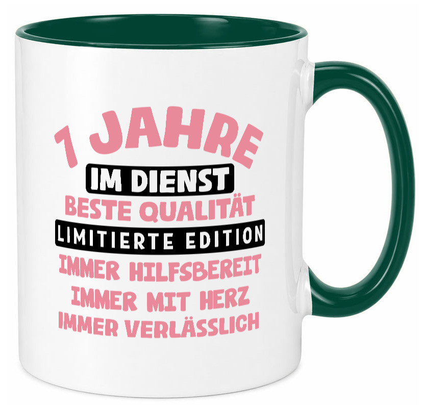 7 Jahre im Dienst | Jubiläum Arbeit v11 lustiger Spruch Geschenk Kollegen Büro