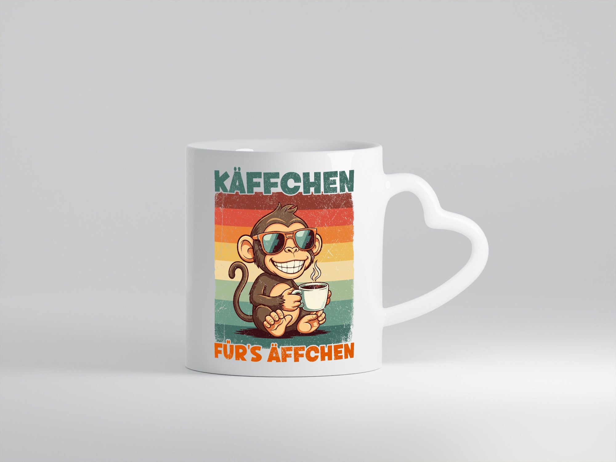 Käffchen fürs Äffchen | Affe Vintage Humor Geschenkidee Tasse
