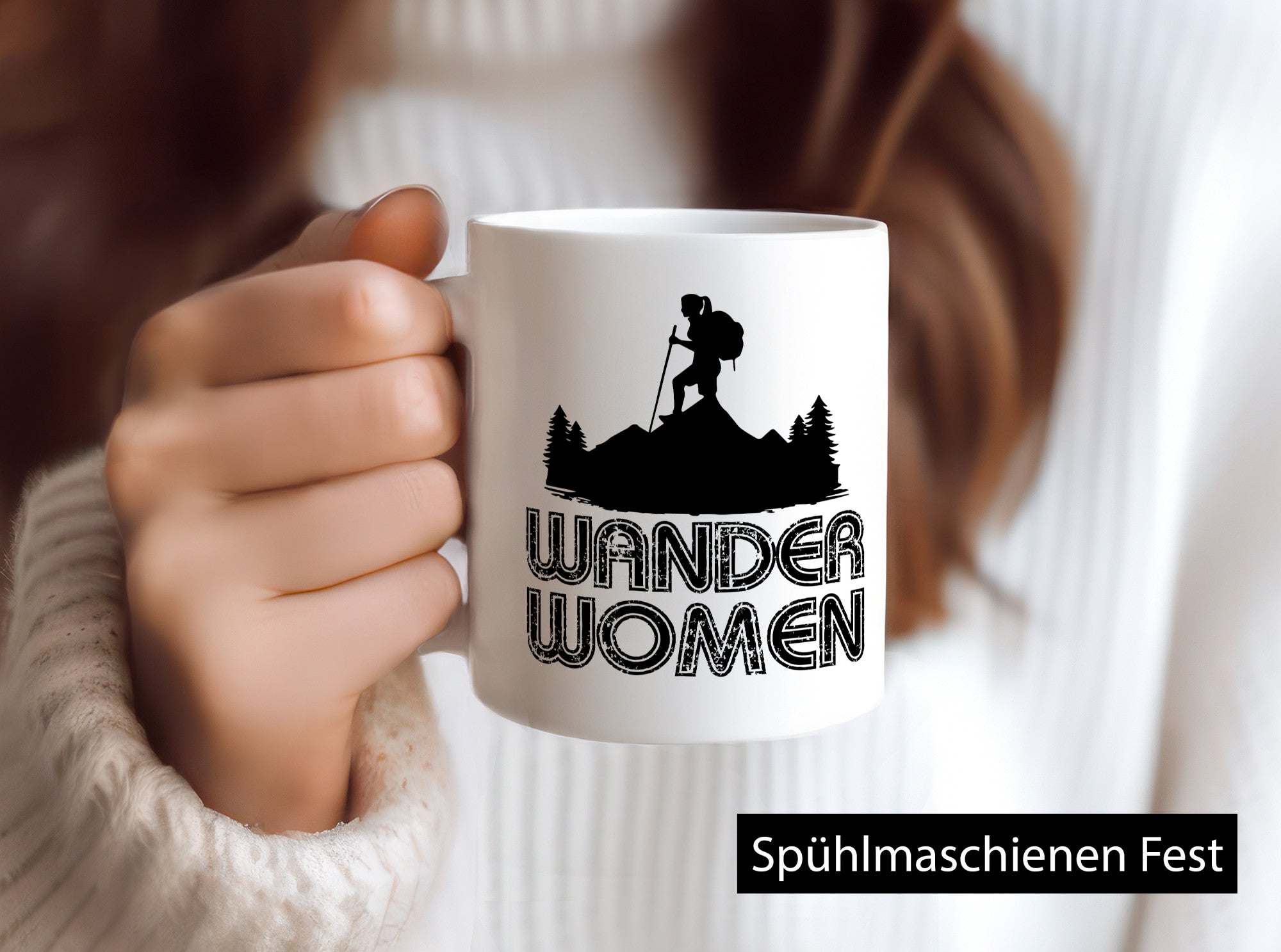 Wander Woman | Wandern Berge Geschenk Familie Geschenkidee lustiger Spruch Tasse