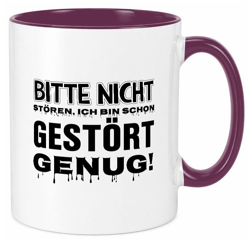 Ich bin schon gestört lustiger Spruch Geschenk Humor Geschenkidee Tasse