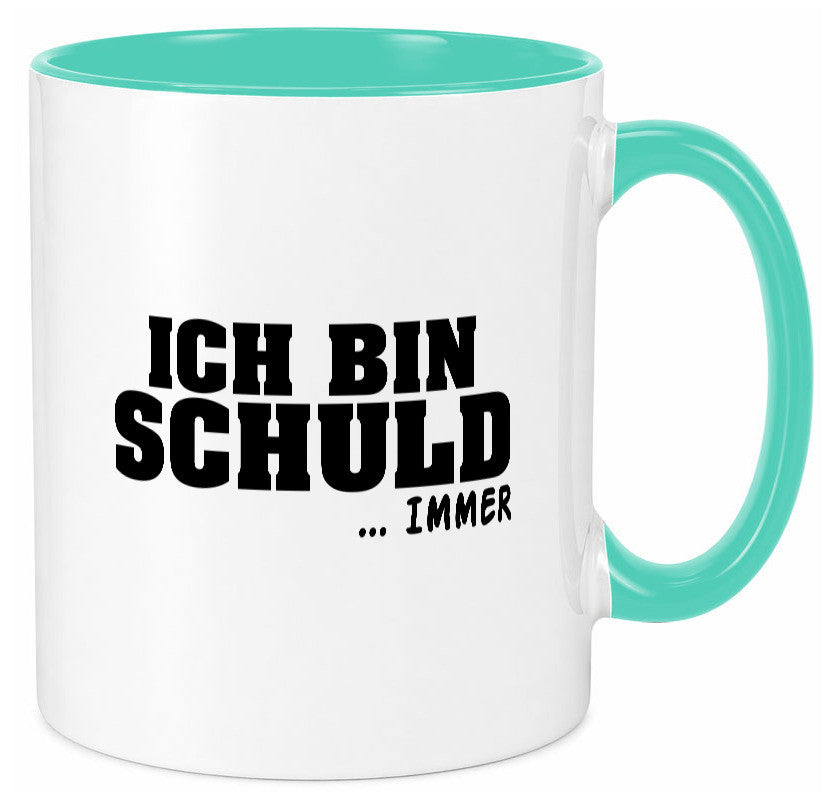 Ich bin Schuld | Schwarze Schaff lustig Humor Geschenkidee Geschenk Tasse