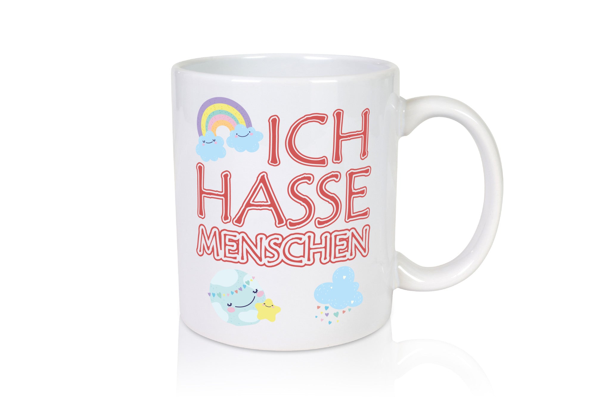 Kinderschrift - Ich hasse Menschen Humor Geschenkidee Tasse