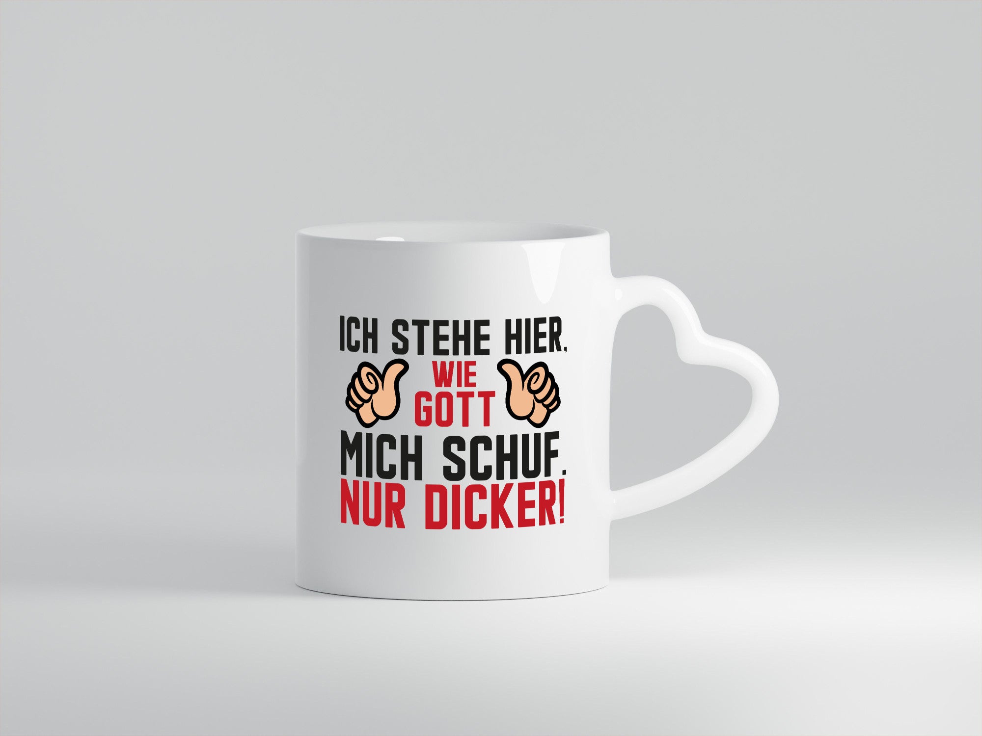 Ich stehe hier wie Gott mich Schuf | Dick Dicker Mann lustiger Spruch Geschenk