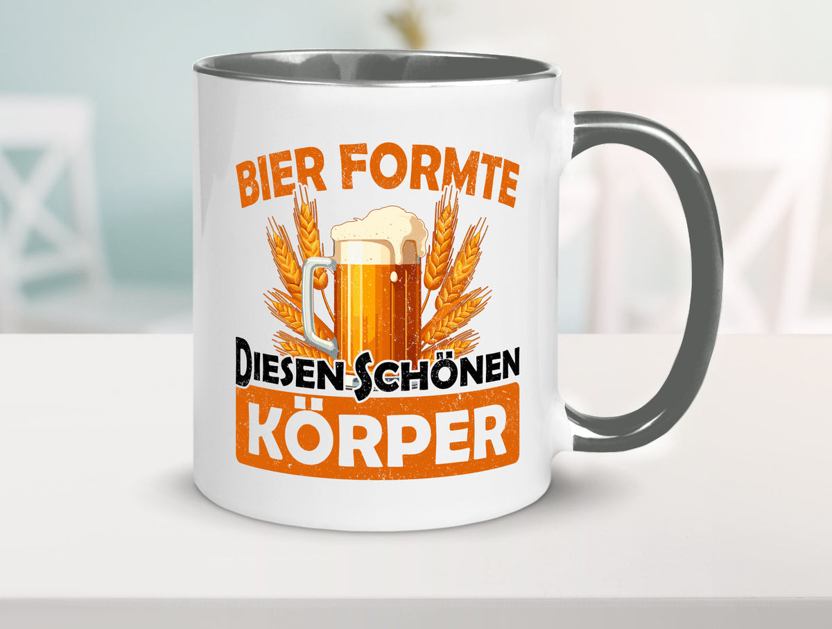 Bier förmte diesen Körper | bierliebhaber v2 Humor Geschenkidee Tasse