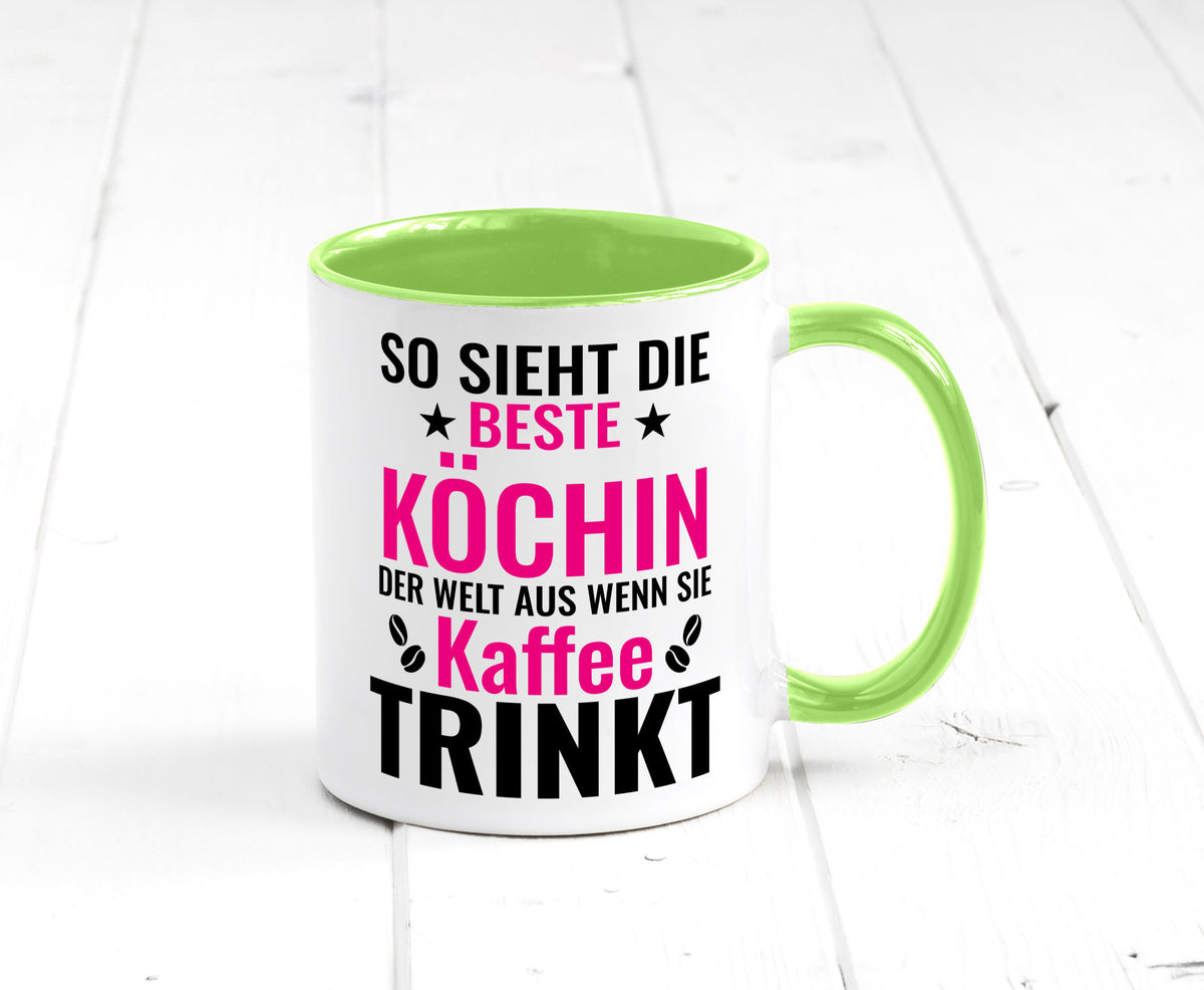Kaffee trinkt: Köchin | Chefköchin Chefkoch Humor Arbeit Kollegen Büro Tasse