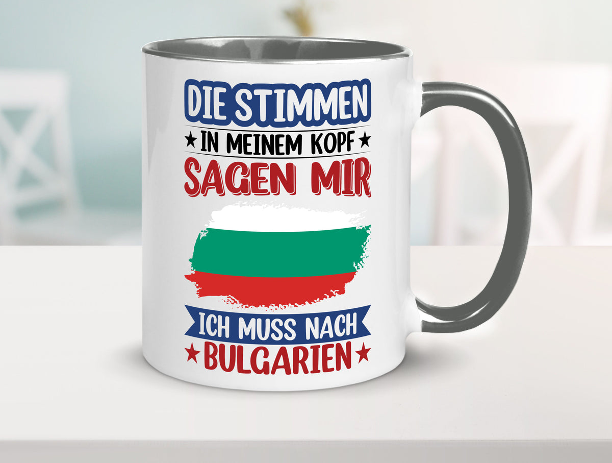 Bulgarien | Urlaub Stimmen in meinem Kopf Traumland Humor Geschenkidee Tasse