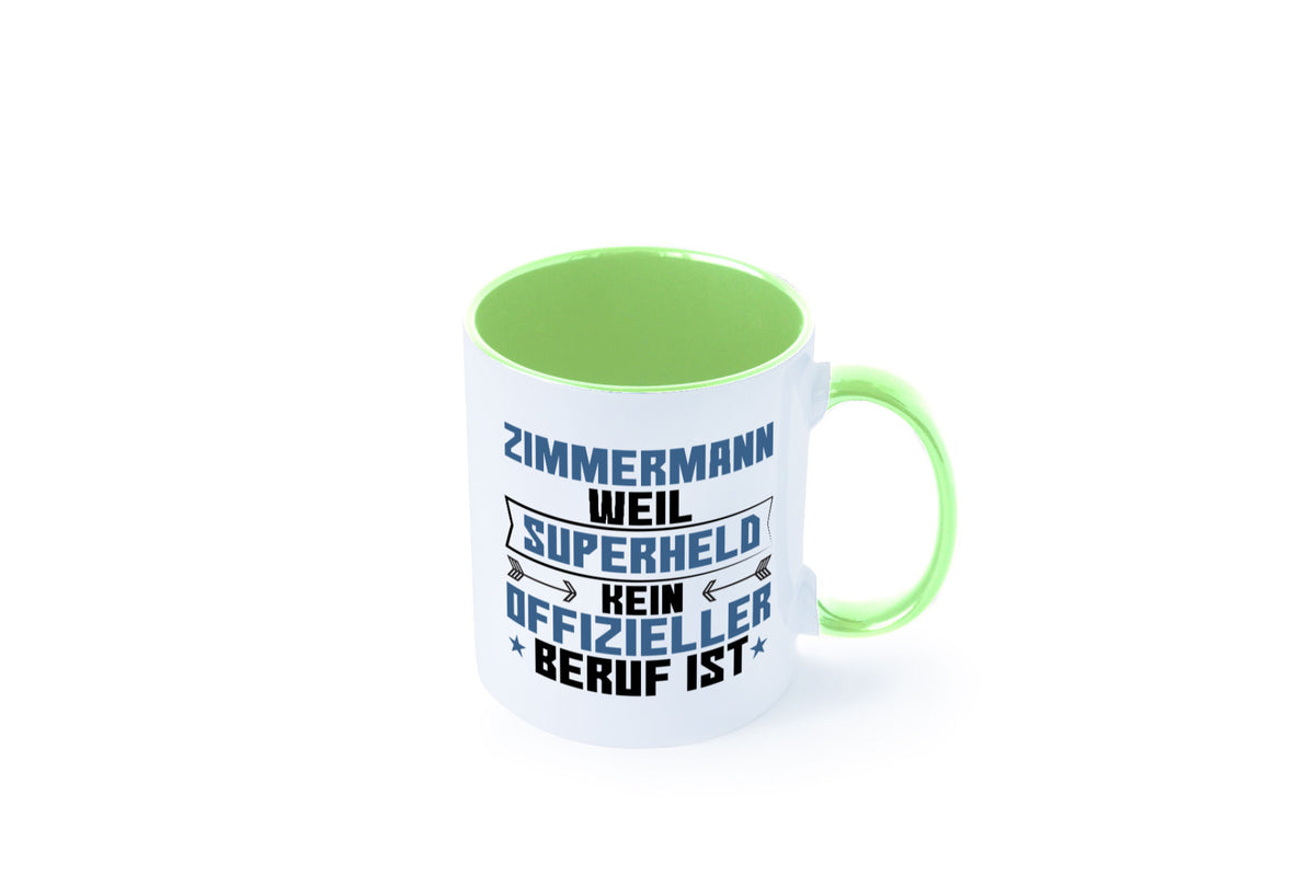 Superheld Zimmermann | Handwerker Holzbau Geschenk Humor Geschenkidee lustiger Tasse