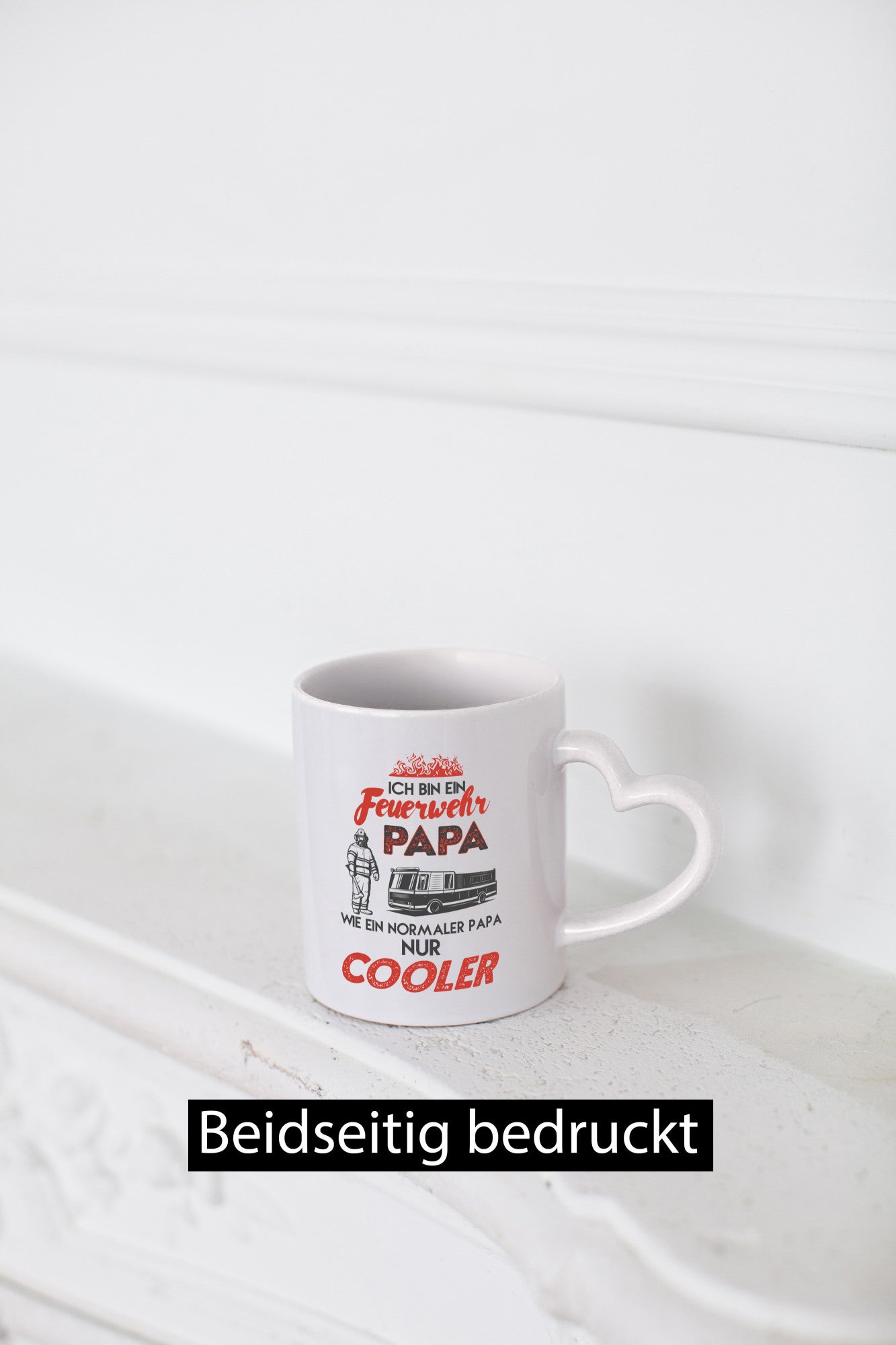 Ich bin ein Feuerwehr Papa wie Normaler nur cooler Geschenkidee Humor Tasse
