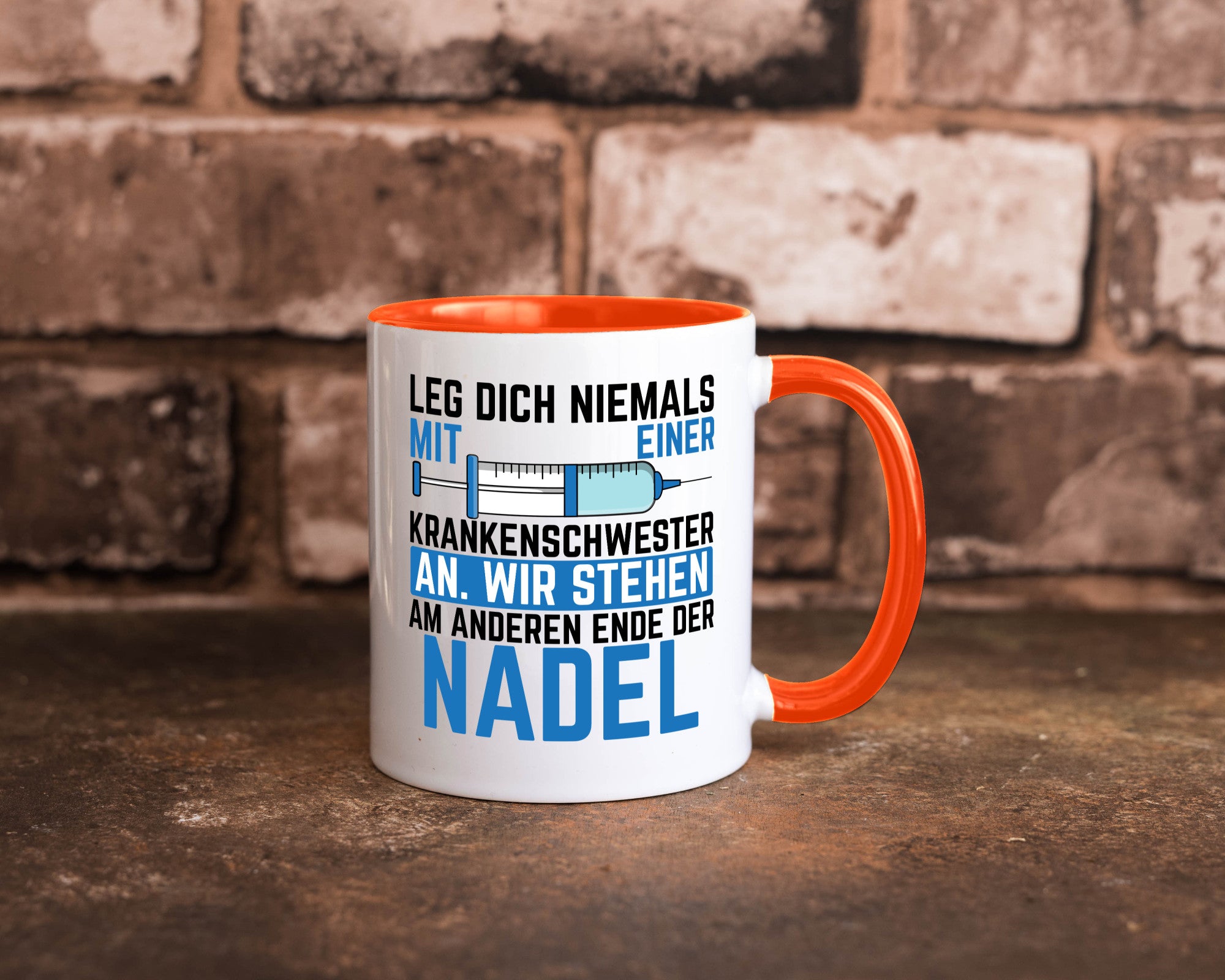 Krankenschwester anlegen | Nadel Spritze Klinik Spruch Geschenkidee Humor Tasse