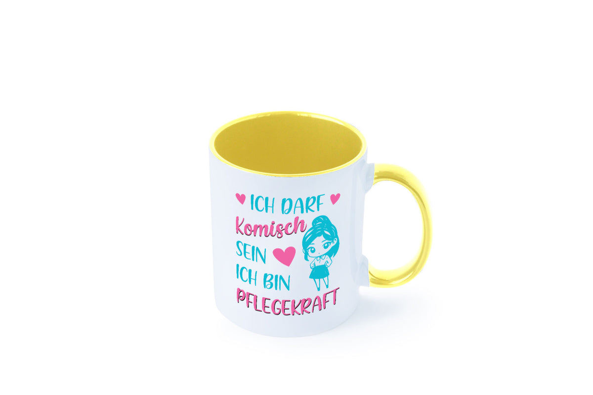Ich darf komisch sein | Pflegekraft Geschenkidee Humor Tasse