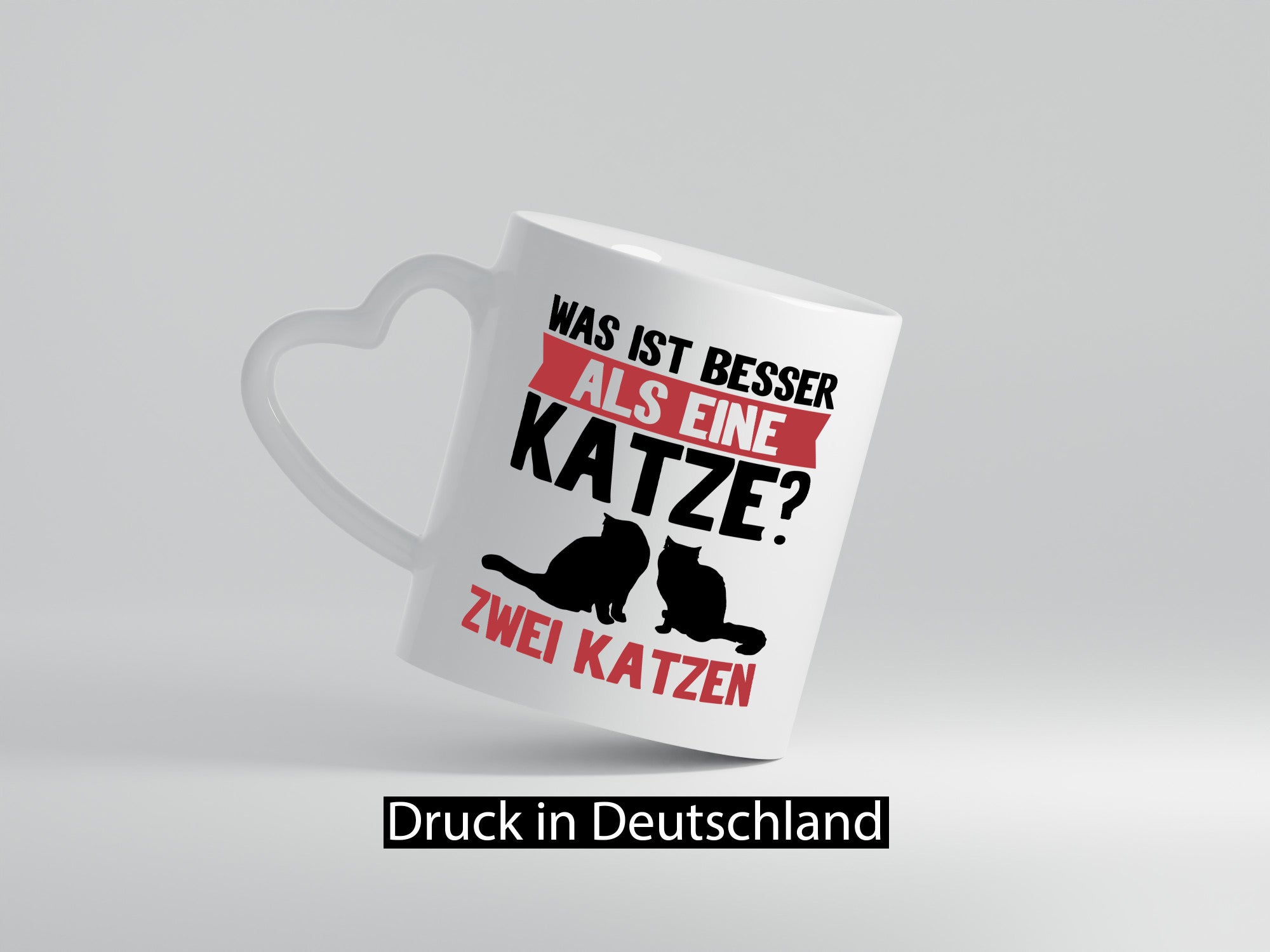 Zwei Katzen lustig Tierliebhaber Humor Geschenk Tasse