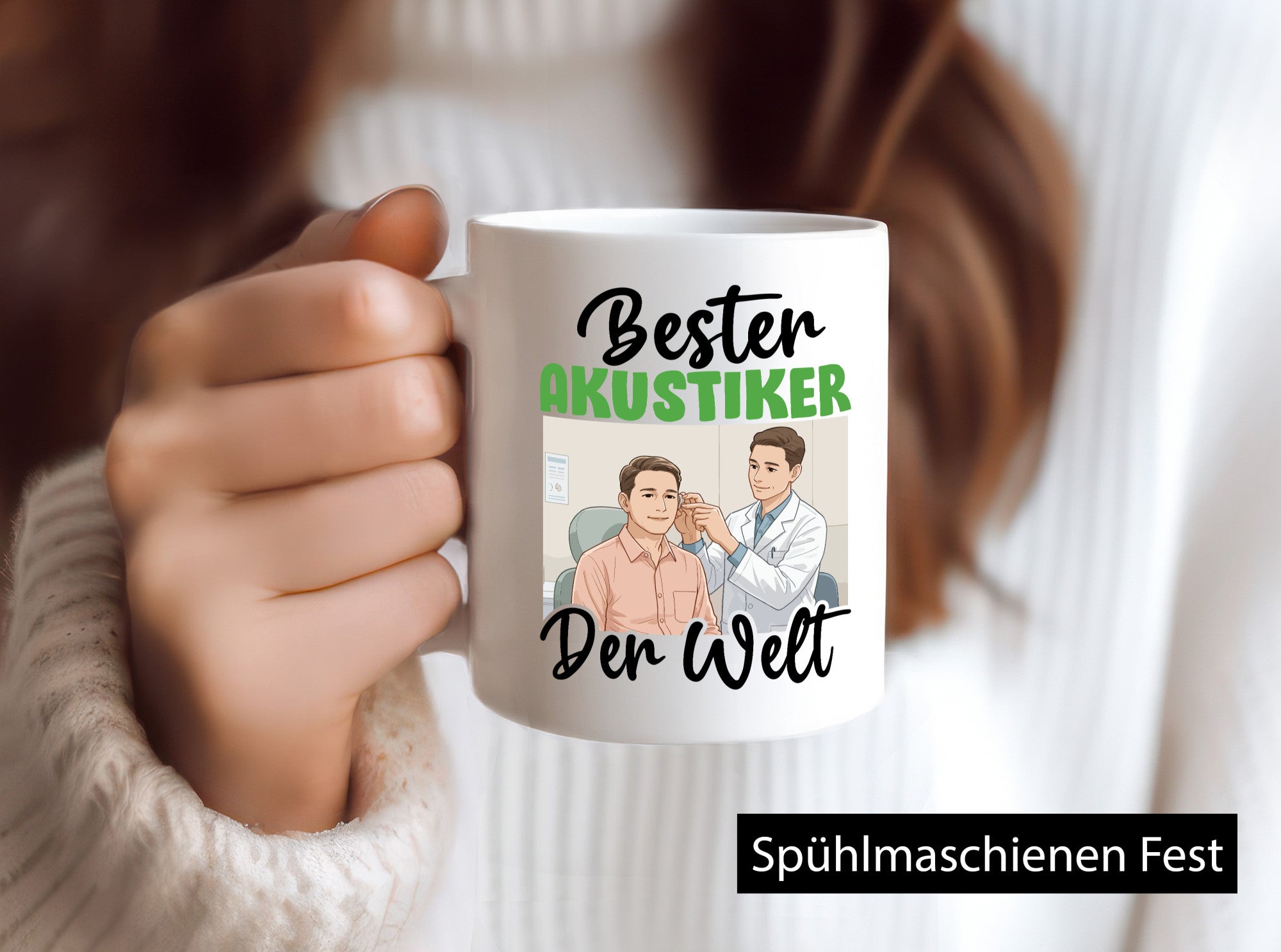 Bester Akustiker | Akustik Hörgeräteakustik v2 Humor Geschenkidee Tasse