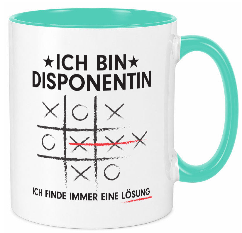 Lösung finden: Disponentin | Zuteilerin v2 lustiger Spruch Geschenk Humor Tasse