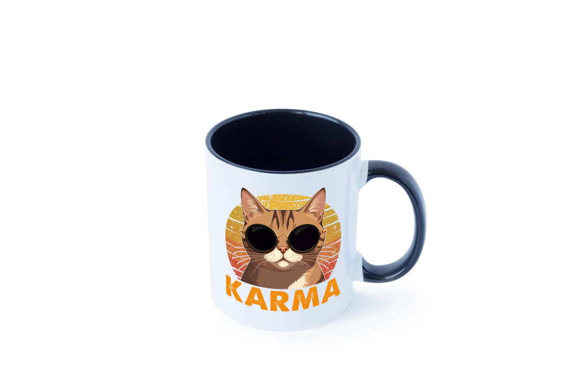Vintage Katze | Karna Coole lustiger Spruch Geschenk Tierliebhaber Humor Tasse
