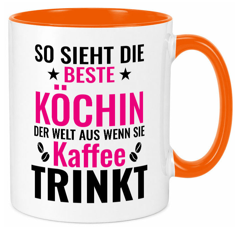 Kaffee trinkt: Köchin | Chefköchin Chefkoch Humor Arbeit Kollegen Büro Tasse