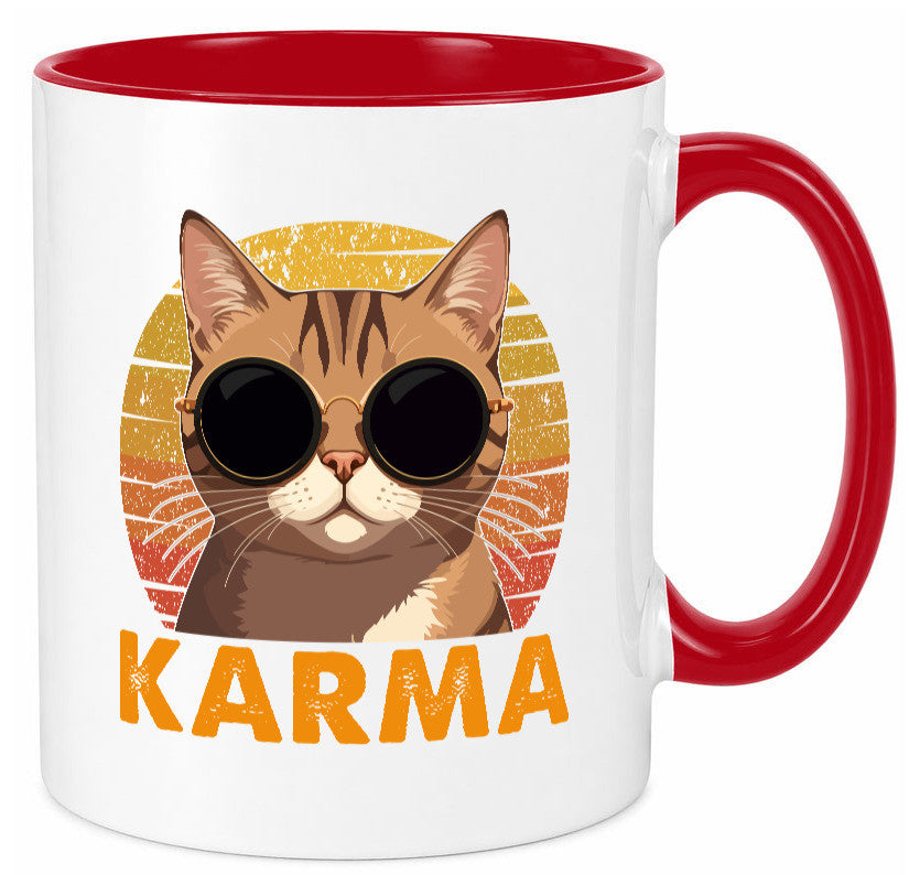 Vintage Katze | Karna Coole lustiger Spruch Geschenk Tierliebhaber Humor Tasse
