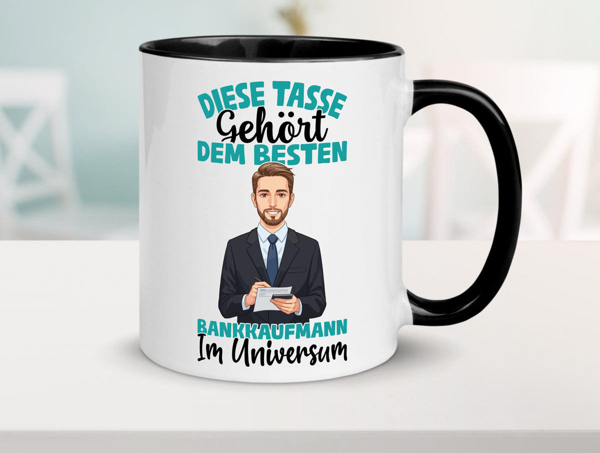 Im Universum: Bankkaufmann | Kaufmann Bank Kaufleute Geschenkidee Humor Tasse