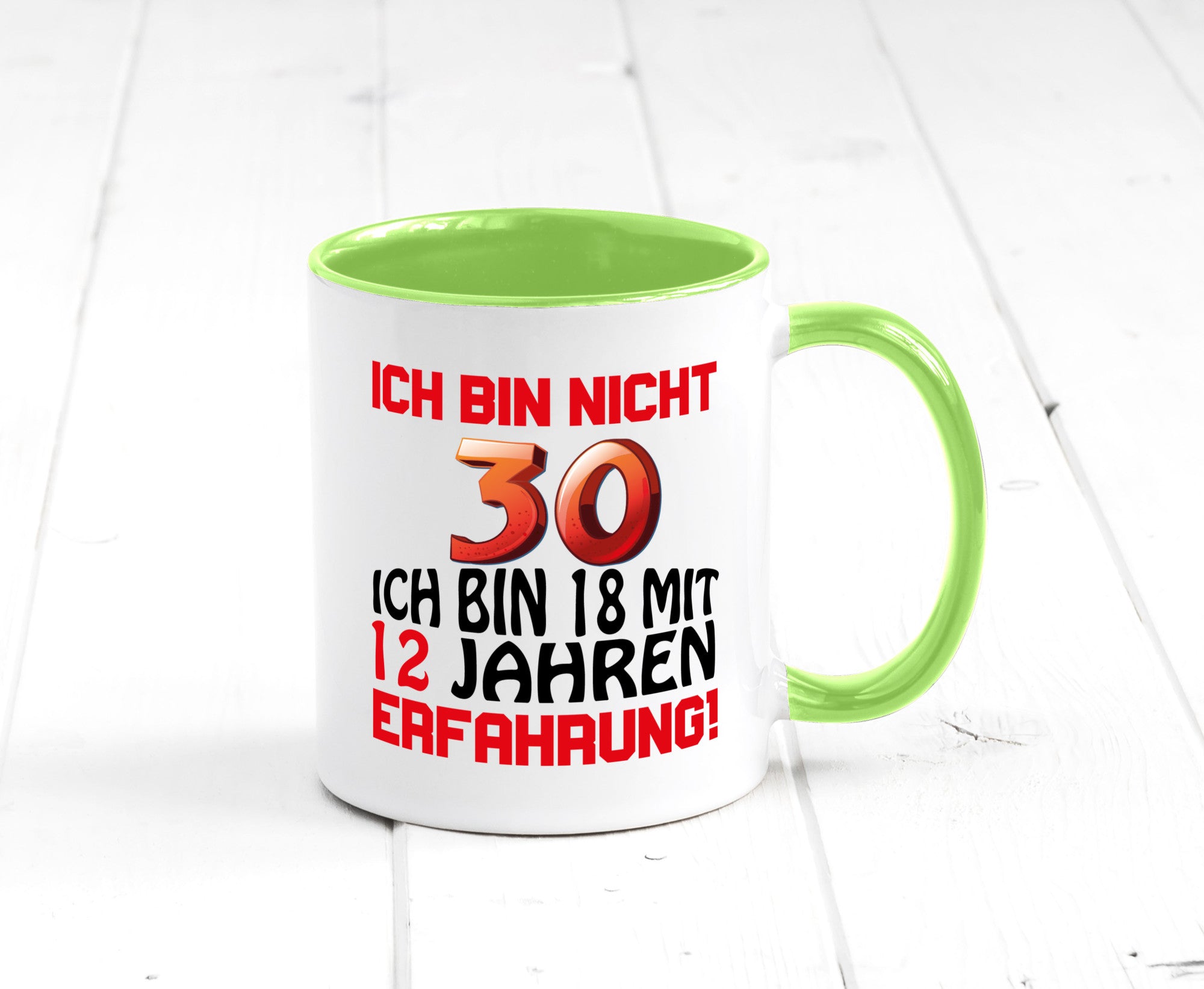 Ich bin nicht 30. lustiger Spruch Geschenk Humor Geschenkidee Tasse