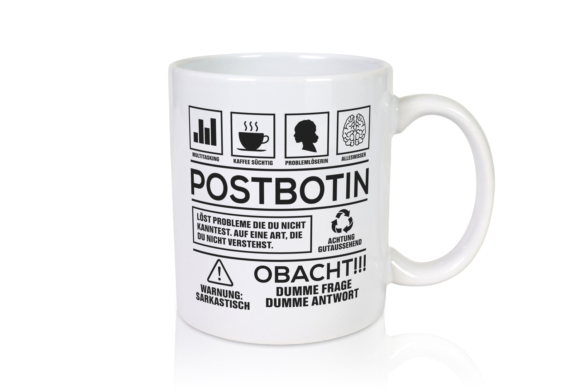 Achtung Probleme Postbotin | Beruf Post Briefträger lustiger Spruch Geschenk