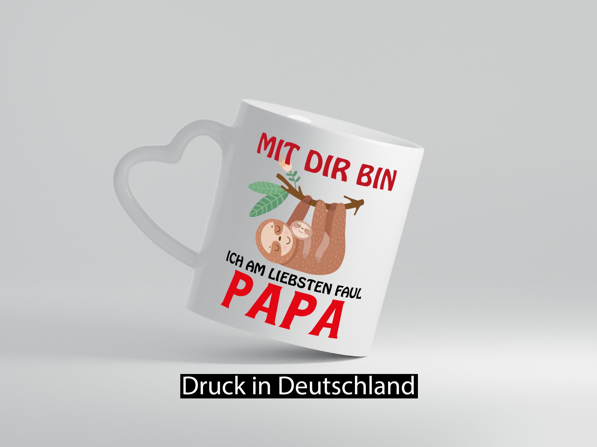 Faultier Papa lustig Tierliebhaber Humor Geschenk Tasse
