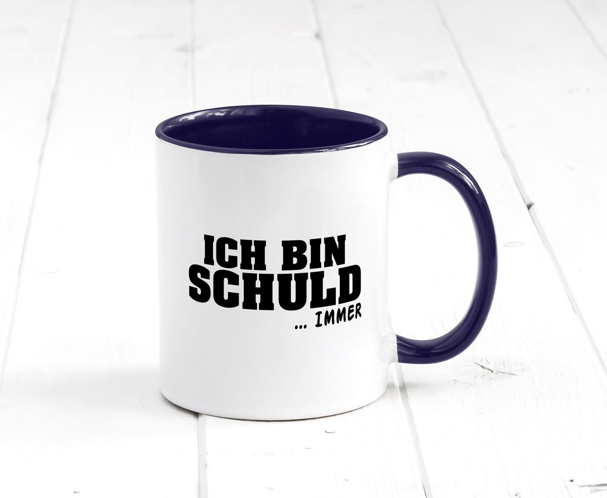 Ich bin Schuld | Schwarze Schaff lustig Humor Geschenkidee Geschenk Tasse