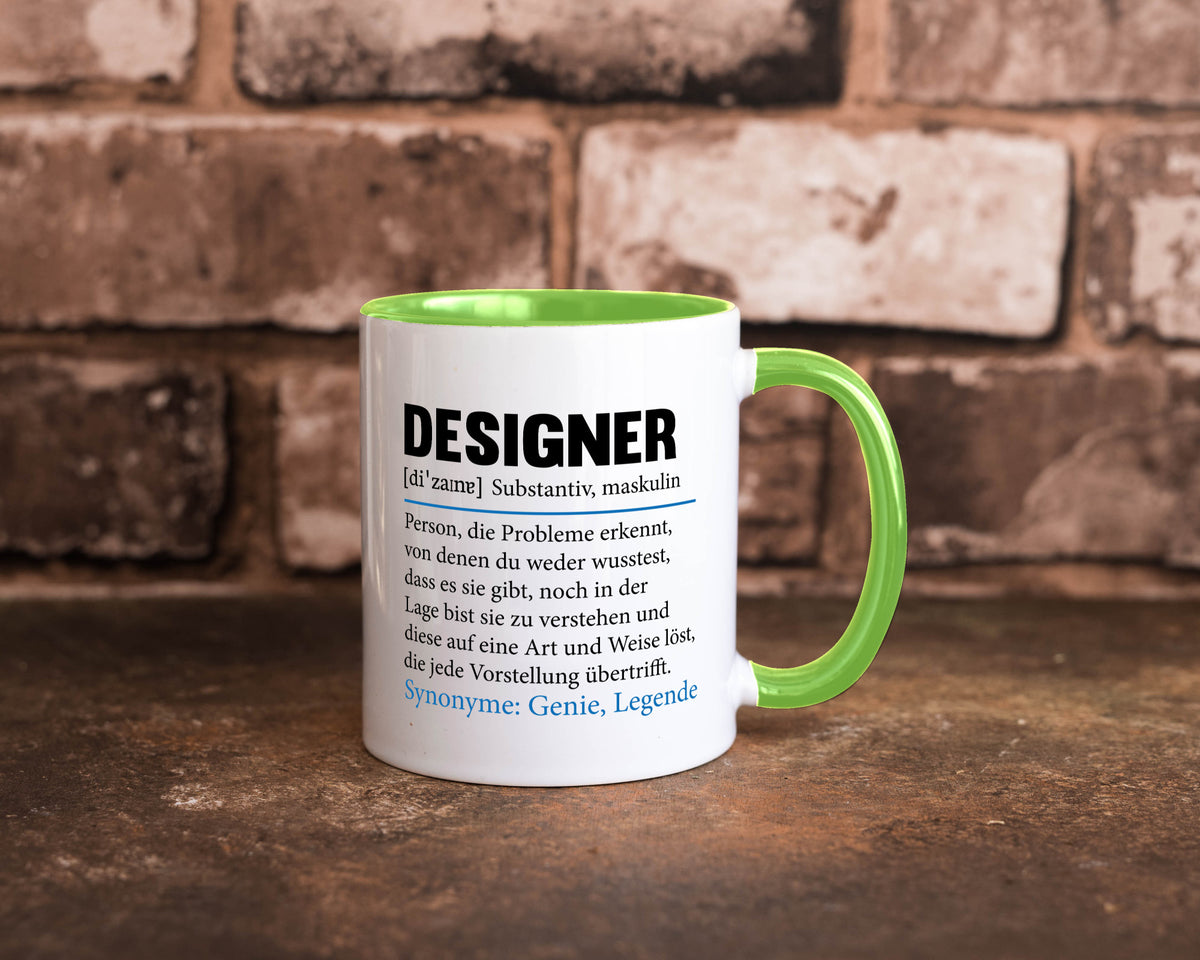 Designer Beruf | Gestalter Medien Schmuck Mode Geschenk Arbeit Kollegen Büro Tasse