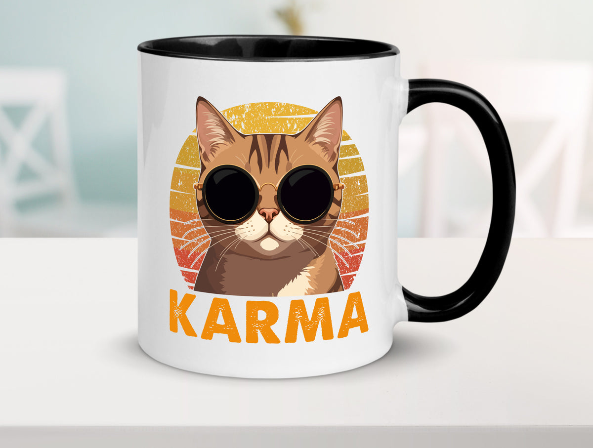 Vintage Katze | Karna Coole lustiger Spruch Geschenk Tierliebhaber Humor Tasse