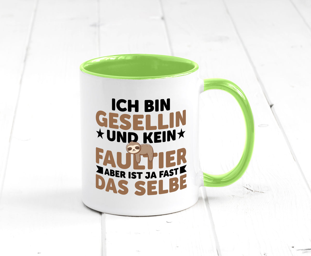 Ich bin kein Faultier: Gesellin | Handwerkerinnen v2 Geschenkidee Tierliebhaber Tasse