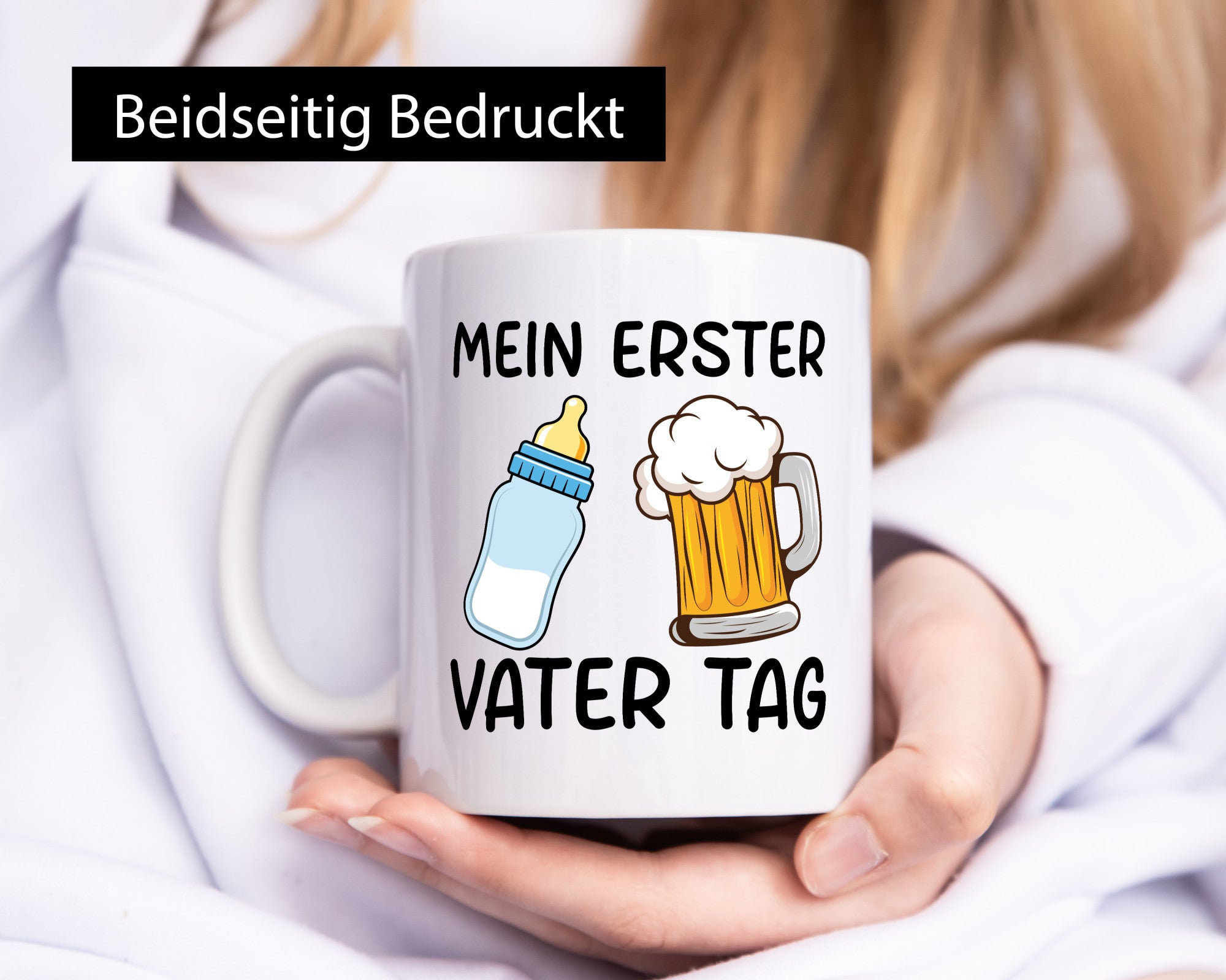 Mein erster Vatertag | Papa und Sohn Humor Familie Geschenkidee Tasse