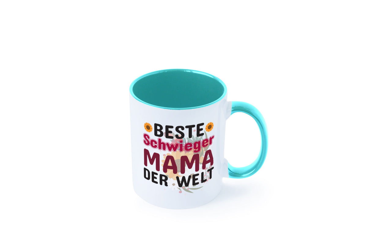 Beste Schwiegermama | Schwiegermutter Tasse Blumen Humor Familie Geschenkidee