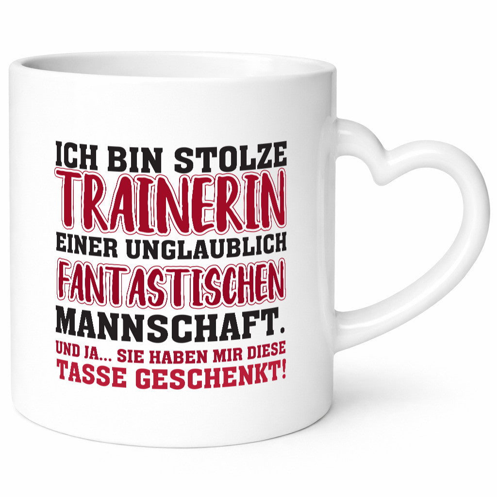 Stolze Trainerin | Sporttrainerin Tasse Mannschaft lustiger Spruch Geschenk