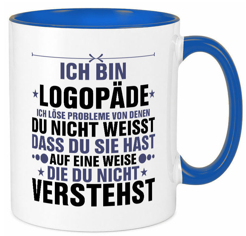 Löse Probleme: Logopäde | Sprachtherapie v2 Geschenkidee Humor Tasse