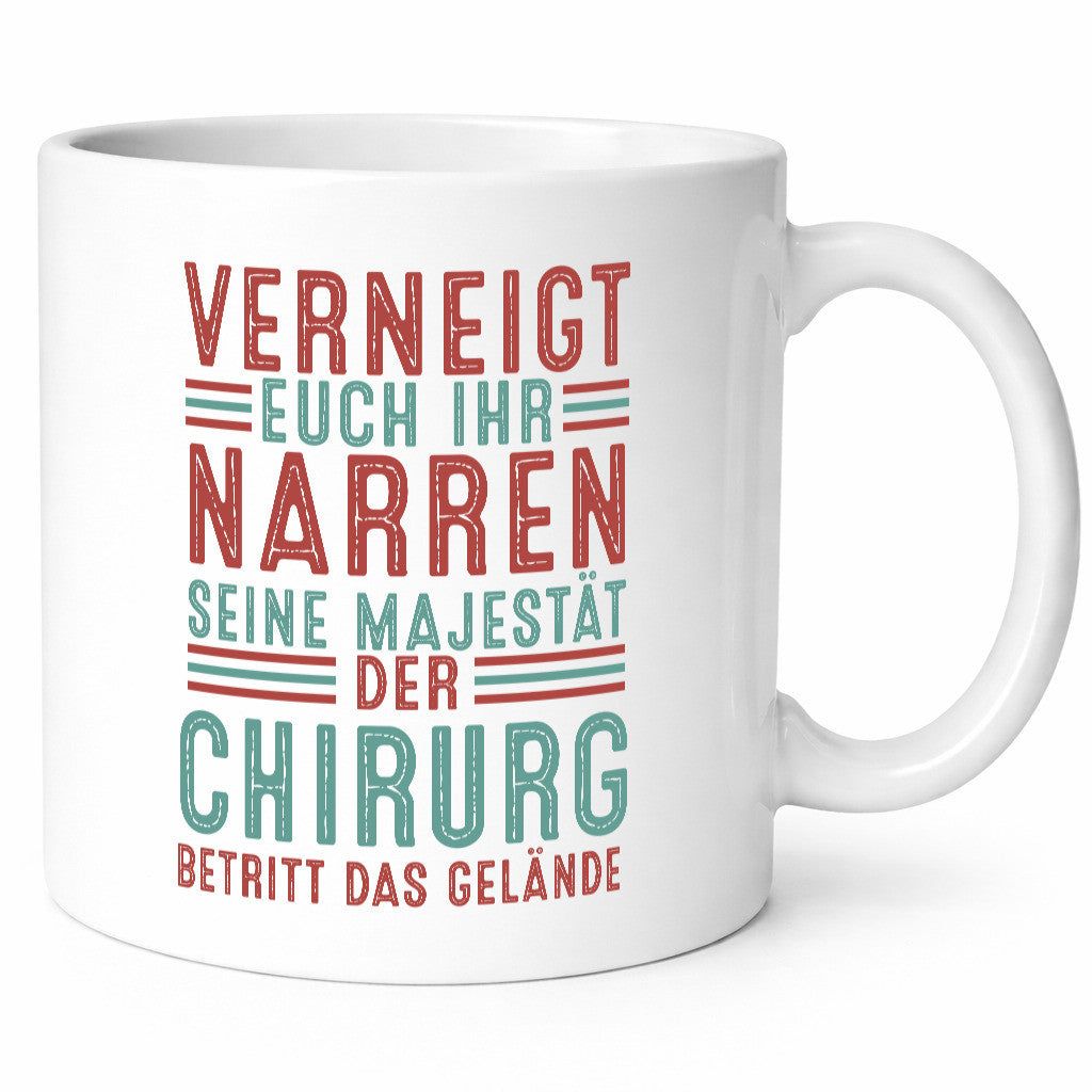 Verneigt euch: Chirurg | Medizin Chirurgie v2 Geschenkidee Humor Tasse
